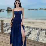 Plataz Summer New Small Design Smeared Breast Dress High-End Dress Dress Holiday Beach Dress