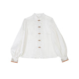 Plataz Goldfish Fireworks Chinese Wind Improvement Han Elements Women's Blouse Vest Skirt 8888