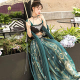Plataz Design Galan Improved Han Elements Hanbok Half-Skirt Dress Shawl Set 8693