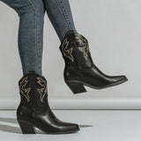 Plataz Boot Embroidered Cowboys 2025 New Grand-Code Cavalry Boots Mid-Cine Martin Boots Chelsea Boots Short Boots Kids High Quality Shoes