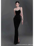 Plataz Heavy Industry Black Band Banding Long Skirt Famous Dress High-End Luxury Niche High-End Evening Dress