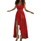 Plataz Women's Dress 2025 New Temperament Slanted Shoulders High-Waisted Long Loose Irregular Evening Dress DJPT