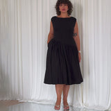 Plataz 2025 New Solid Color Sleeveless Strap Folds Splicing Body Repair Dress