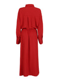 Plataz Elegant Style Dress Spring 2025 New Collar Tie Sexy High-Waist Opening Dress Dress Woman