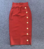 Plataz And Winter New Waist Slim Half Skirt Fashion Slit Buckle Long Skirt Slim Bandage Nepotism