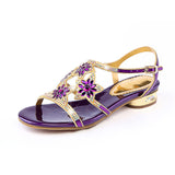 Plataz Drill Sandals Women 2025 New Summer High Heels In Leather Diamond High Heels Coarse Women's Sandals High Quality Shoes