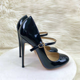 Plataz Head With Fine Heel High Heels OL Professional Work Shoes Soft Leather Comfortable Single Shoe Shallow Mouth High Quality Shoes