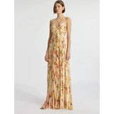 Plataz Evening Dress Sling Print Dress Goddess