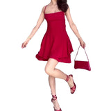 Plataz Women's Summer Sling Hanging Neck Collar Strap Sexy High-Rise Repair Cake Skirt