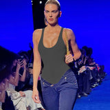 Plataz Kendous Girded Blouse Woman Autumn 2025 Fashion Style Temperament Casual Hottie Vest DJPT