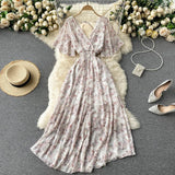 Plataz Vacation Dress Summer 2025 New Sexy V To Receive Long-Lost Lanky Chopped Beach Skirt DJPT