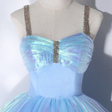 Plataz Evening Dress Blue At The Fugitive Princess Birthday Party Voice Art Test For Adult Mermaid Puff Dress Dress