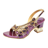 Plataz New Flat-Soled Sandals Women Wear High Heels Golden Water Drill Bohemian Diamond Beach Women's Shoes Coarse High Quality Shoes