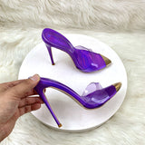 Plataz High-Heeled Slippers Women's Fine And Summer Pointed Cool Slippers With High Heels High Quality Shoes