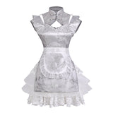 Plataz Teased Original Silver Moon Lolita Female Lolita Apron Trouser Dress Everyday Cute Set 7126