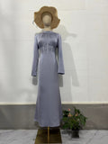 Plataz Spring Cundress Long Sleeves And Flaws With Irregular Long Dress Dress Woman