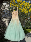Plataz Lace Spliced Mint Green Sling Dress Dress 2024 Summer Super Fairy Temperament Niche Design Thin Mesh Dress