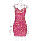 Plataz Women's Summer New Sexy Lace Hollow Knitted Sling Bag With Hip Skirt DJPT