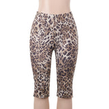 Plataz Summer 2025 New Casual Shorts Hottie Sexy Leopard-Print Five-Point Trousers DJPT