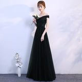 Plataz Evening Dress Woman 2025 Summer Temperament Atmospheric Elegant One-Word Shoulder Host Maid Dress Small Thin