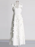 Plataz Elegant Famous Style Dress 2025 Spring Model High-End Splicing Three-Dimensional Flower Hanging Dress Women's Dress
