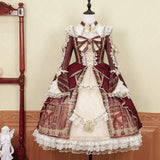 Plataz Baroque Palace Lolita Women's Long Sleeve Dress Everyday Cute Lolita Sweet Dress 6915