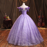 Plataz Solo Performance Suit 2025 New One-Word Shoulder Vocal Art Canopy Skirt Presided Over Purple Evening Dress Girl Spring