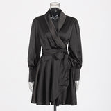 Plataz Temperament High Sense Bonded Skirt Women's Dresses Spring 2025 New Collared And Solid-Colored Shirt Skirt