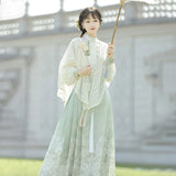 Plataz And Poetry Chinese Style Improvement Han Elements Women's Shirt Shawl Half Dress Suit 8923