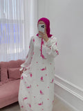 Plataz Eastern Muslims 2024 Spring Gentle Wind Small Fresh Flowers Design Long Dress