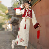 Plataz Design Spring Dawn Chinese Wind Improvement Han Element Vest Cheongsam Women's Suit 8896