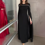 Plataz And Winter Fashion Elegant New Solid Color Long Sleeve Dress Women's Dress Dress