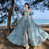 Plataz Dress New Seaside Holiday Bohemian Long Dress Broken Floral Dress To Take Pictures Travel To Wear Super Fairy