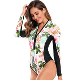 Plataz Swimsuit Women's Sensing Sports Long Sleeve Print Surf Swimsuit DJPT