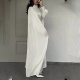 Plataz And Intellectual French-Style Collar Simple Fashion Lantern Sleeve Long Sleeve High-Waisted Long-Rise Skirt