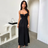 Plataz Sling Strip A Swing Holiday Style Dress 2025 New Temperament Strap To The Waist Dress DJPT