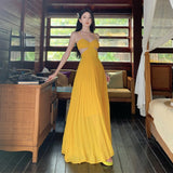 Plataz Dress Design Slenyi Empty Lumened Dress Women Summer Seaside Vacation Sling Dress