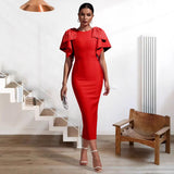 Plataz Bows And Bows In Women's Dress Geo Party Bandge Dress