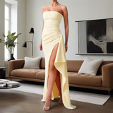 Plataz Summer New Shoulder-Opened Women's Temperament Evening Dress Dress HZ0628