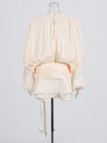 Plataz Elegant Vintage Style Dress 2025 New Hot-Sold Collar With Shoulder Long Sleeve Short Dress