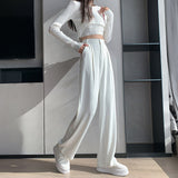 Plataz Suit Pants Women Spring And Autumn New Straight Loose Pendant High Waist Broad Leg Pants Hanging Summer Trousers Thin Trend DJPT