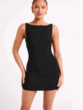 Plataz Dress 2024 Summer New White Collar Sleeveless Short