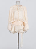 Plataz Elegant Vintage Style Dress 2025 New Hot-Sold Collar With Shoulder Long Sleeve Short Dress