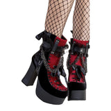 Plataz New Gothic Retro Thick And Thick Background Large-Size Women's Short Boots High Quality Shoes