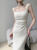 Plataz Everyday Day With White Sleeveless Sleeveless Vest Dress Women's New Summer Dress With A Left-Up HZ0628