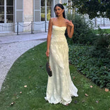 Plataz With The Same Retro Cream-Colored Sling Print-Deli Dress Sweet And Gentle Wind Birthday Evening Dress