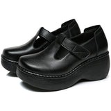 Plataz For Fat Feet Wide Feet Conciliate National Wind Year-Old Slope And Magic Sticker Solid Color Waterproof Table Mother Women Singles Shoes High Quality Shoes