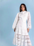 Plataz Early Spring High-End Fashion Elegant Collar Heavy Industry Embroidery Single Buckle Dress Dress Dress Dress Dress Dress Dress Woman