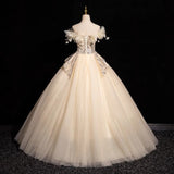 Plataz Temperament Champagne-Colored Shoulder-To-Night Dress Vocal Art Au Exams Canon Skirts Adult Dress Annual Conference Host