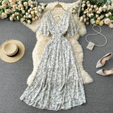 Plataz Vacation Dress Summer 2025 New Sexy V To Receive Long-Lost Lanky Chopped Beach Skirt DJPT